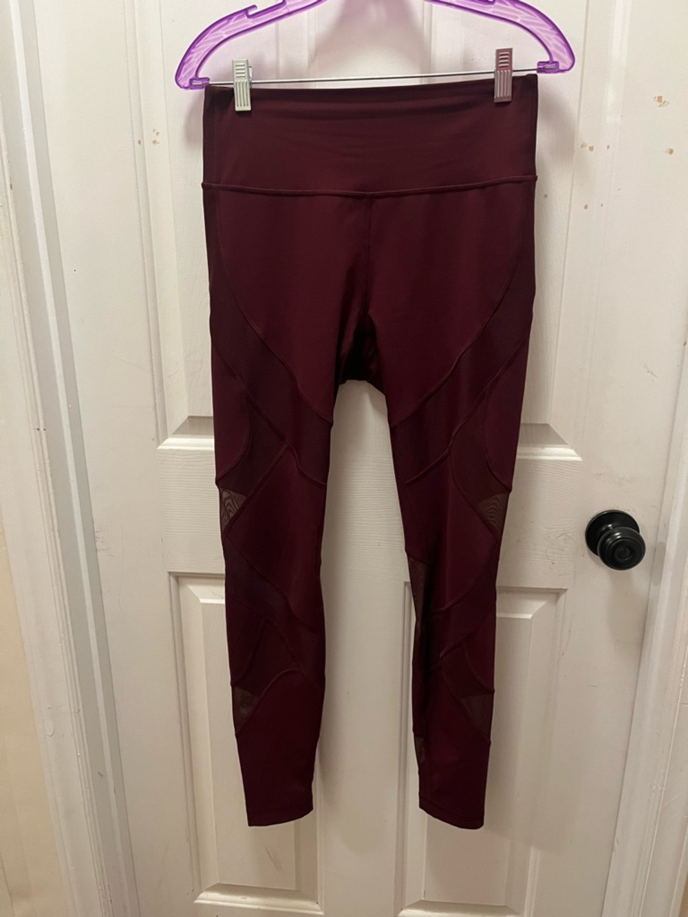 🍋 LIKE NEW Lululemon Wunder Under High-Rise Tight 28" *Mesh - Garnet - Sz 8